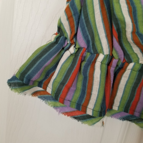 Anthropologie striped smocked crop top - Picture 6 of 9